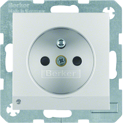 B. SQUARE Socket with grounding and orientation LED aluminum backlight