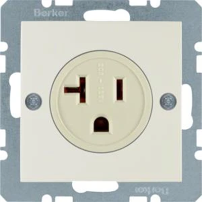 B. SQUARE "USA/CANADA" NEMA 5-20R earthed socket cream