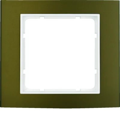 B.3 1-dílný hliníkový hnědo/bílý rám