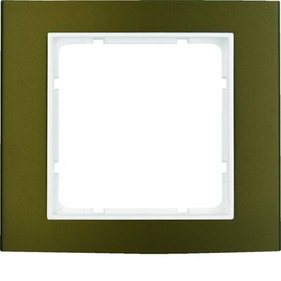 B.3 1-gang aluminum frame brown/white