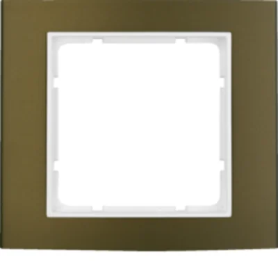B.3 1-gang aluminum frame brown/white
