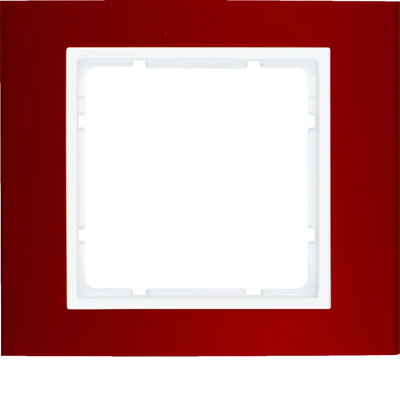 B.3 1-gang aluminum red/white frame