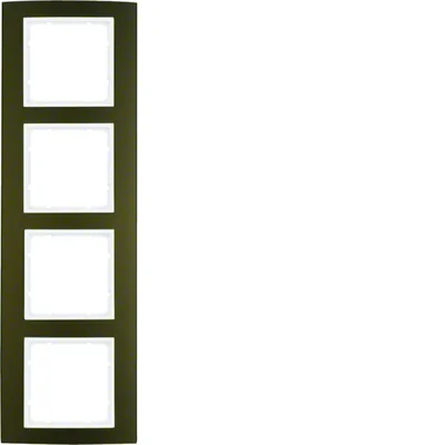 B.3 4-gang aluminum brown/white frame