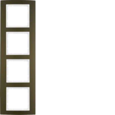 B.3 4-gang aluminum brown/white frame