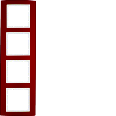 B.3 4-gang red/white aluminum frame