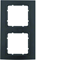 B.3 Black/anthracite 2-gang aluminum frame