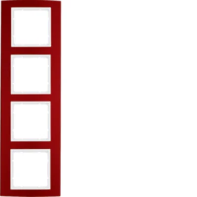 B.3 Cadre en aluminium rouge/blanc 4 groupes