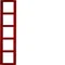 B.3 Cornice 5 posti in alluminio rosso/bianco