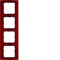 B.3 Cornice in alluminio rosso/antracite a 4 posti