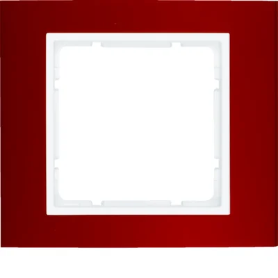 B.3 Cornice in alluminio rosso/bianco a 1 posto