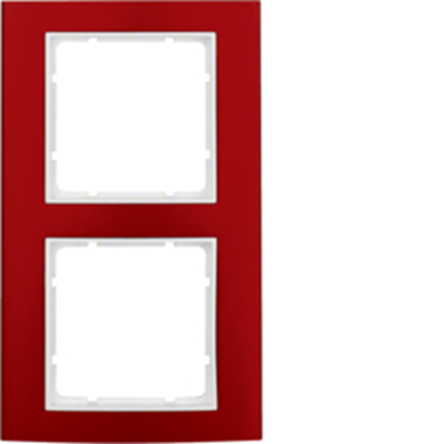 B.3 Cornice in alluminio rosso/bianco a 2 posti