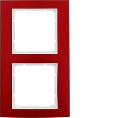 B.3 Cornice in alluminio rosso/bianco a 2 posti