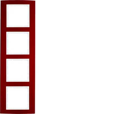 B.3 Cornice in alluminio rosso/bianco a 4 posti