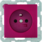 B.3/B.7 Faceplate with contact shutters for earthed socket red
