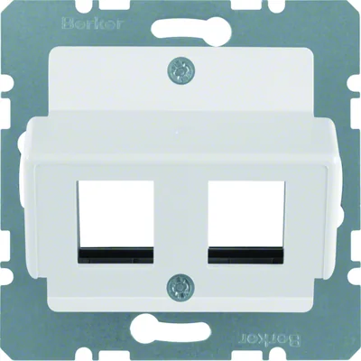 B.3/B.7 Placa central para enchufe modular Krone, blanco nieve