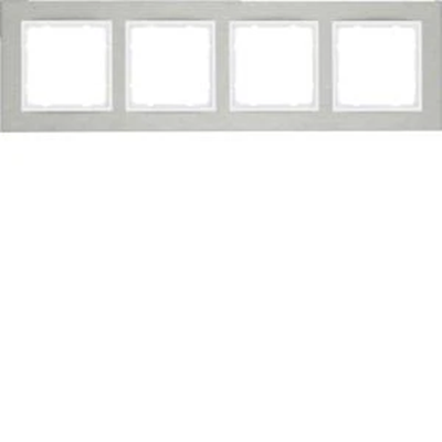 B.7 4-fold horizontal frame, stainless steel/white mat