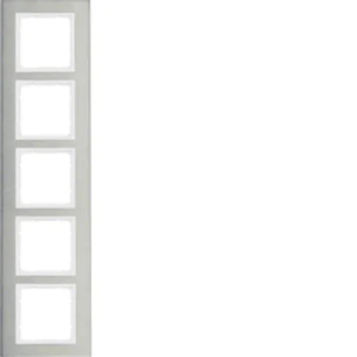 B.7 5-fold horizontal frame, stainless steel/white mat