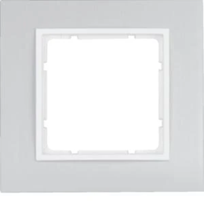 B.7 Cadre 1 poste aluminium/blanc mat