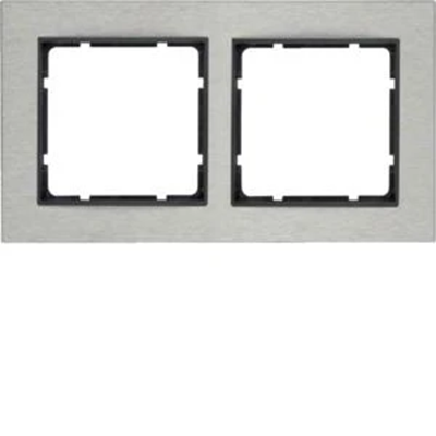 B.7 Cadre double, horizontal, acier inoxydable/anthracite mat