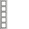 B.7 Cadre horizontal 5 postes, acier inoxydable/anthracite mat