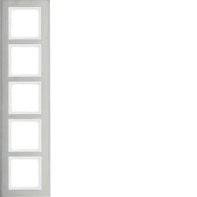 B.7 Cadre vertical 5 postes, acier inoxydable/tapis blanc