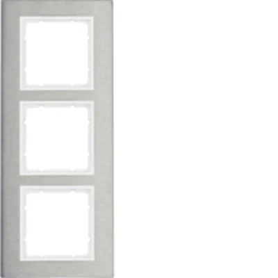 B.7 Cadre vertical triple, acier inoxydable/tapis blanc