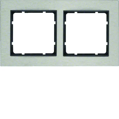 B.7 Doppelrahmen, horizontal, Edelstahl/anthrazit matt