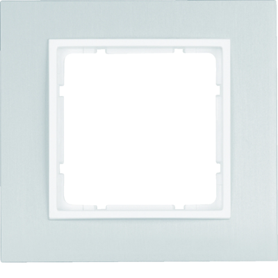 B.7 Frame 1-gang aluminium/white mat