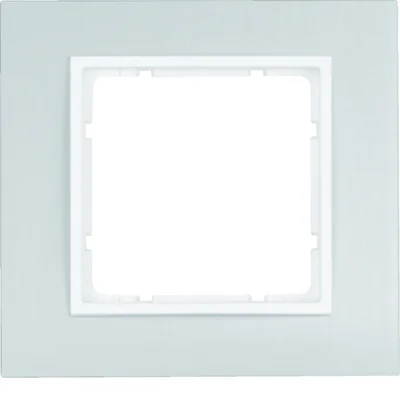 B.7 Frame 1-gang aluminium/white mat