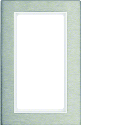 B.7 Frame with large cut-out, stainless steel/white