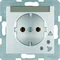 B.7 Prise SCHUKO avec protection contre les surtensions et champ de description en aluminium