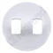 Badge blanc à double levier