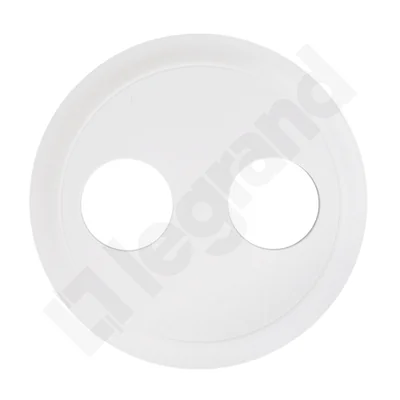 Badge prise TV enfichable 2 x "F" 0-2400 MHz (TV N) Blanc