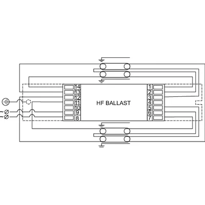 Balasto electrónico 3/4x14W HF-Pi 3/414