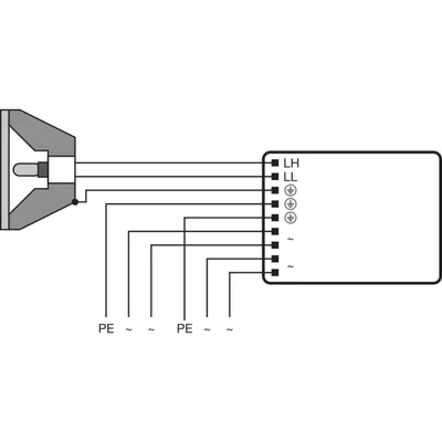 Balastro electrónico para lámparas de descarga.