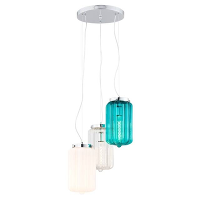 Bali Triple colored hanging lamp