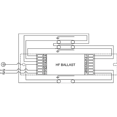 Ballast électronique 3/4x14W HF-Pi 3/414