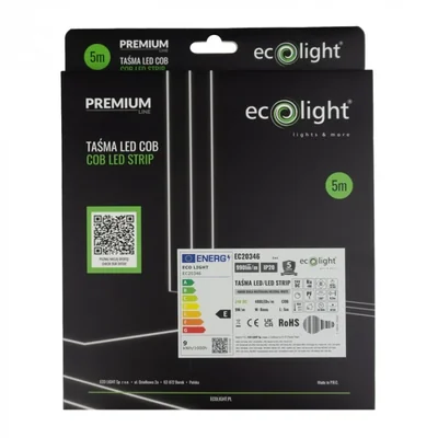 Bande LED COB 480 9W/m 4000K 990lm/m 24V IP20 5m P