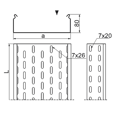 Bandeja, KCP600H80/3 N