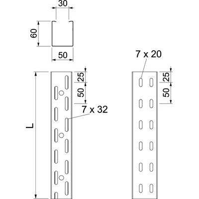 Bandeja portacables perforada RKS 605 FS RKS