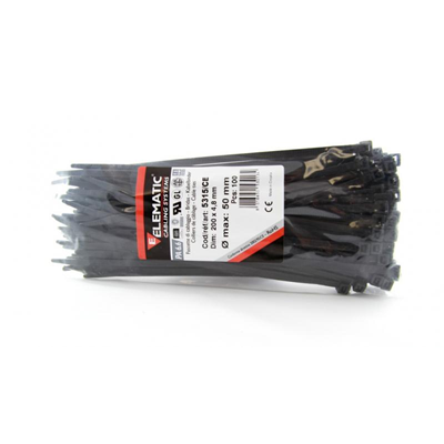 Bandes nylon 200x4.8 noir