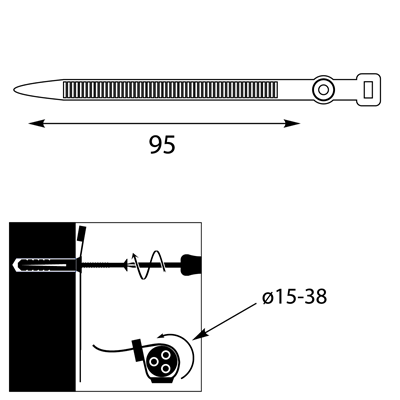 Bandklemme UP-z Ø38 UV