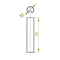 Bar protection cap width 8mm height 140mm