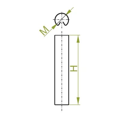 Bar protection cap width 8mm height 180mm
