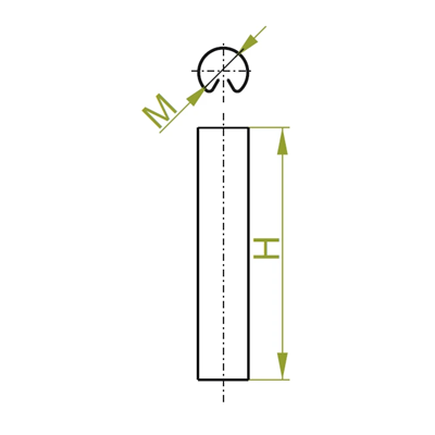 Bar protection cap width 8mm height 85mm