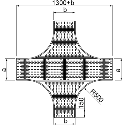 Barre transversale galvanisée, hauteur 160 mm, largeur 200 mm