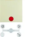 Bascule avec 5 lentilles fixées pour 1 interrupteur à bascule, crème, brillant