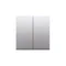 Bascule pour interrupteurs et poussoirs doubles argent mat