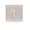 Bascule pour interrupteurs et poussoirs doubles argent mat