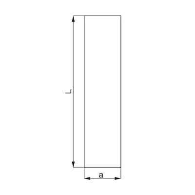 Base aislante de vibraciones de caucho SBR50x500, espesor de la lámina: 10 mm